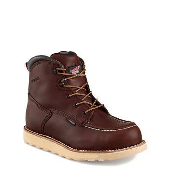 Red Wing Traction Tred 6-inch Safety Toe - Hnede Nepremokave Topanky Panske, RW153SK